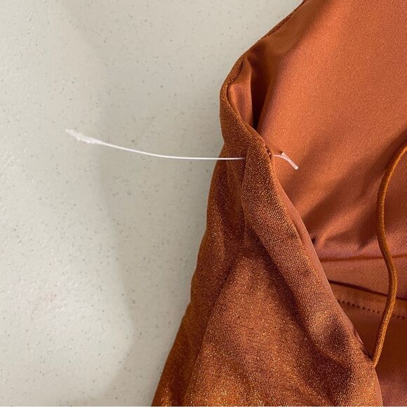 Free People It’s Now Cool The One Piece In Topaz Lurex Size Medium New - Picture 14 of 16